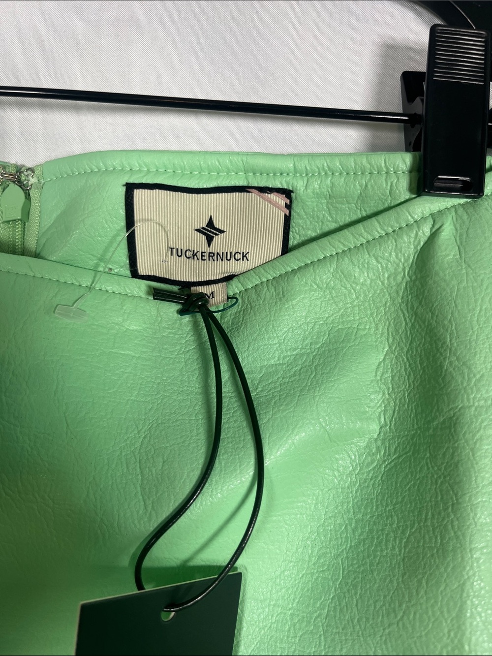 Tuckernuck NWT mint chip meg faux leather a-line mini skirt size medium - Picture 5 of 7
